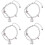 4Pz Bracciali Punk Design Unico Per Halloween 7