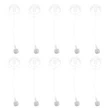 10Pz Cannucce Sostitutive in Silicone Trasparente Per
