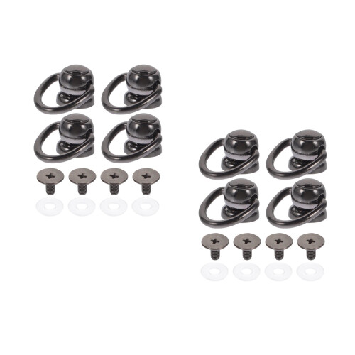 8Pz D Anelli E Rivetti Per in Pelle, Materiale Nero 2