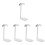5Pz Porta Headset Bianco in Silicone Per Studio E Camera 6