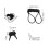 3Set Blocco Sicurezza Casco Scooter Nero Accessorio Manubrio 3
