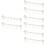 8Pcs White Plastic Cabinet Door Towel Hooks Organizer 6