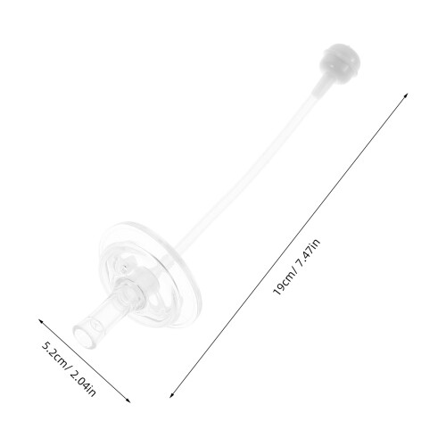 10Pz Cannucce Sostitutive in Silicone Trasparente Per 2