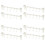 8Pcs White Plastic Cabinet Door Towel Hooks Organizer 7