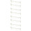8Pcs White Plastic Cabinet Door Towel Hooks Organizer 4