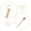 5Pz Kit Orecchie Metallo Dorato Compatto Con Portachiavi 8
