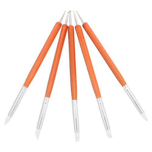 20Pcs Multi-Purpose Clay Tools Double-Ended Silicone & Wood 2