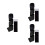 3Set Stopper Sottosofà Nero in Nylon Filler Antidispersione Giocattoli 9