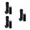 3Set Stopper Sottosofà Nero in Nylon Filler Antidispersione Giocattoli 10