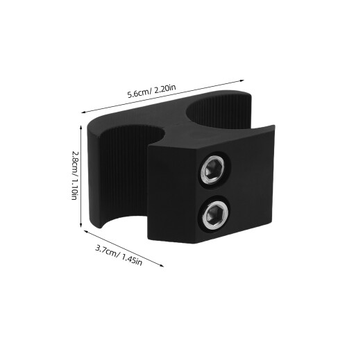 Lightweight Aluminium Wheelchair Pipe Clamp Bracket Black 1