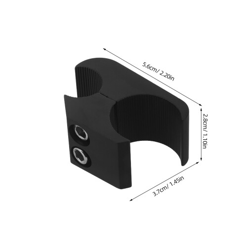 Lightweight Aluminium Wheelchair Pipe Clamp Bracket Black 2