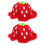 2Pz Cappello Secchiello Fragola in Cotone Rosso Per Bambina 1