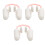 3Pz Nose Up Clip Bianco Per Donne E Naso Resistente 3
