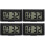 4Set Orologi Auto Nero Per Cruscotto Adhesive Resistenti 2