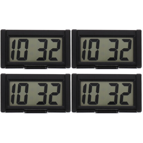 4Set Orologi Auto Nero Per Cruscotto Adhesive Resistenti 1