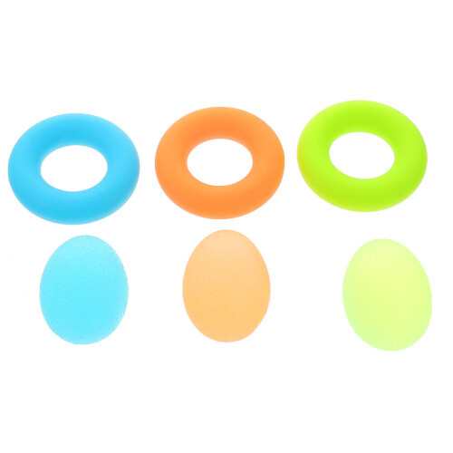 2Conjuntos Bolas De Aperto E Massagem Para Silicone Colorido 2