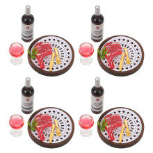 16Conjuntos Miniaturas De Comida Para Casa De Bonecas Multi