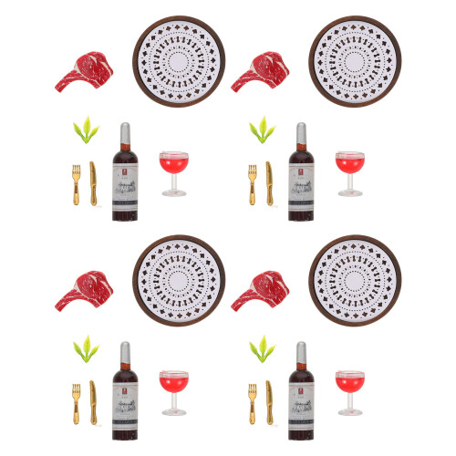 16Conjuntos Miniaturas De Comida Para Casa De Bonecas Multi 2