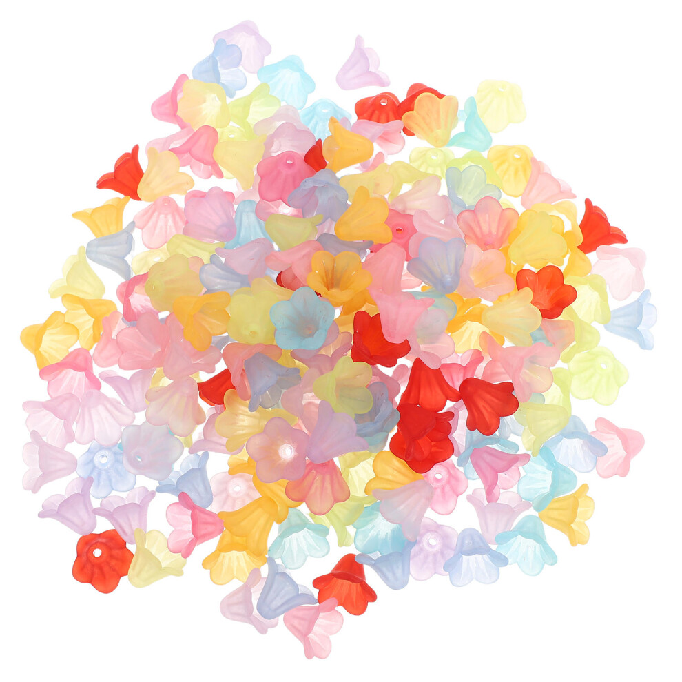 800Szt Akrylowe Koraliki Kwiaty Matowe Kolorowe Do Tworzenia BiżUterii-image