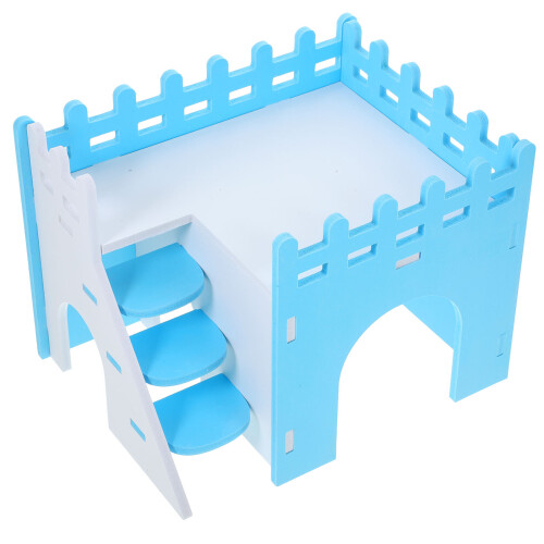 5Conjuntos Casa De Hamster PVC Azul Durável E 1