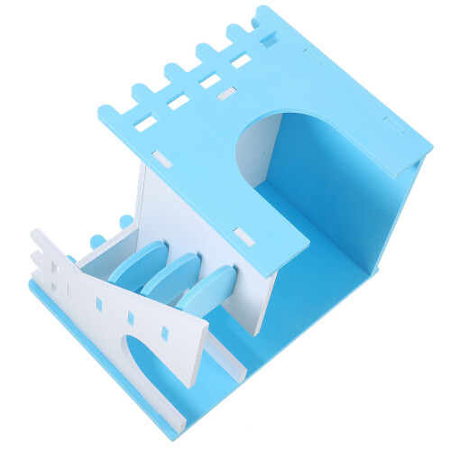 5Conjuntos Casa De Hamster PVC Azul Durável E 2