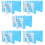 5Conjuntos Casa De Hamster PVC Azul Durável E 9