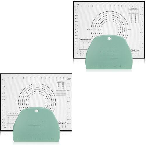 2Conjuntos Kit De Utensílios Para Massa Silicone E Raspador 2