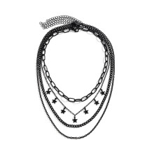 Gothic-Halskette mit schwarzem-Stern