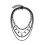 Gothic-Halskette mit schwarzem-Stern 1