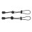2PCS Mountaineering Pole Fixing Buckle Elastic Plastic Backpack Hiking Stick Holder 2