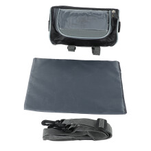 Bicycle Handlebar Organizer, Waterproof Quick Release Storage Bag with Adjustable Shoulder Strap for Cycling Essentials