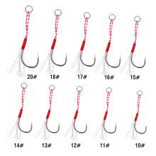 Glow Jigging Hooks Kit, High-Carbon Steel Hooks With Reflective Thread For Freshwater Fishing