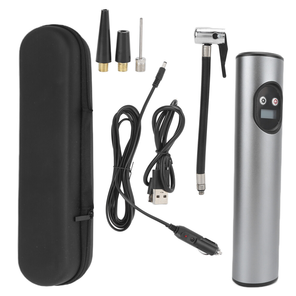 Portable Air Compressor, High Inflating Efficiency Metal Gear Rechargeable Li-Ion Battery Tire Inflator With Auto Shut Off Function For Cars, Bicycles 9463374908098