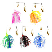 Micro-King Spinnerbait, Eye-Catching Lure, Hard Metal Simulation Fish Head With Extra Large Vivid Eyes Flared Gills And Hard Coat Paint, Double Willow