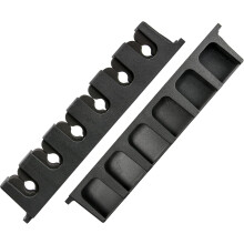 Billiard Wooden Cue Rack, Space-Saving Wall Mounted Perfect for Home Pool Table (6 Stick Holder, Solid Black)
