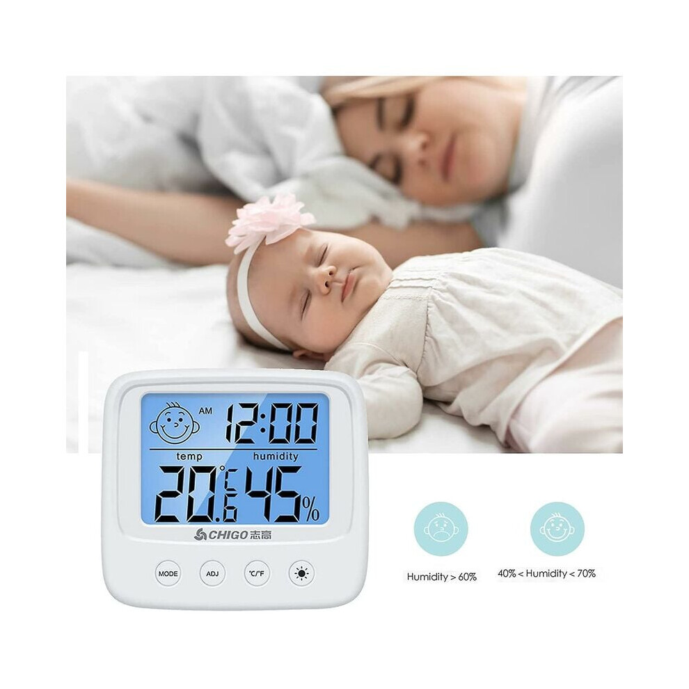 Digital Hygrometer Thermometer for Home, Healthier Home & Environment Mini Size with Big Numbers, Temperature and Humidity Monitor, High Accuracy,