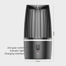 Lampă portabilă reîncărcabilă pentru ucigașul de țânțari, rețea electrică și aspirație, capcană de insecte de înaltă tensiune pentru