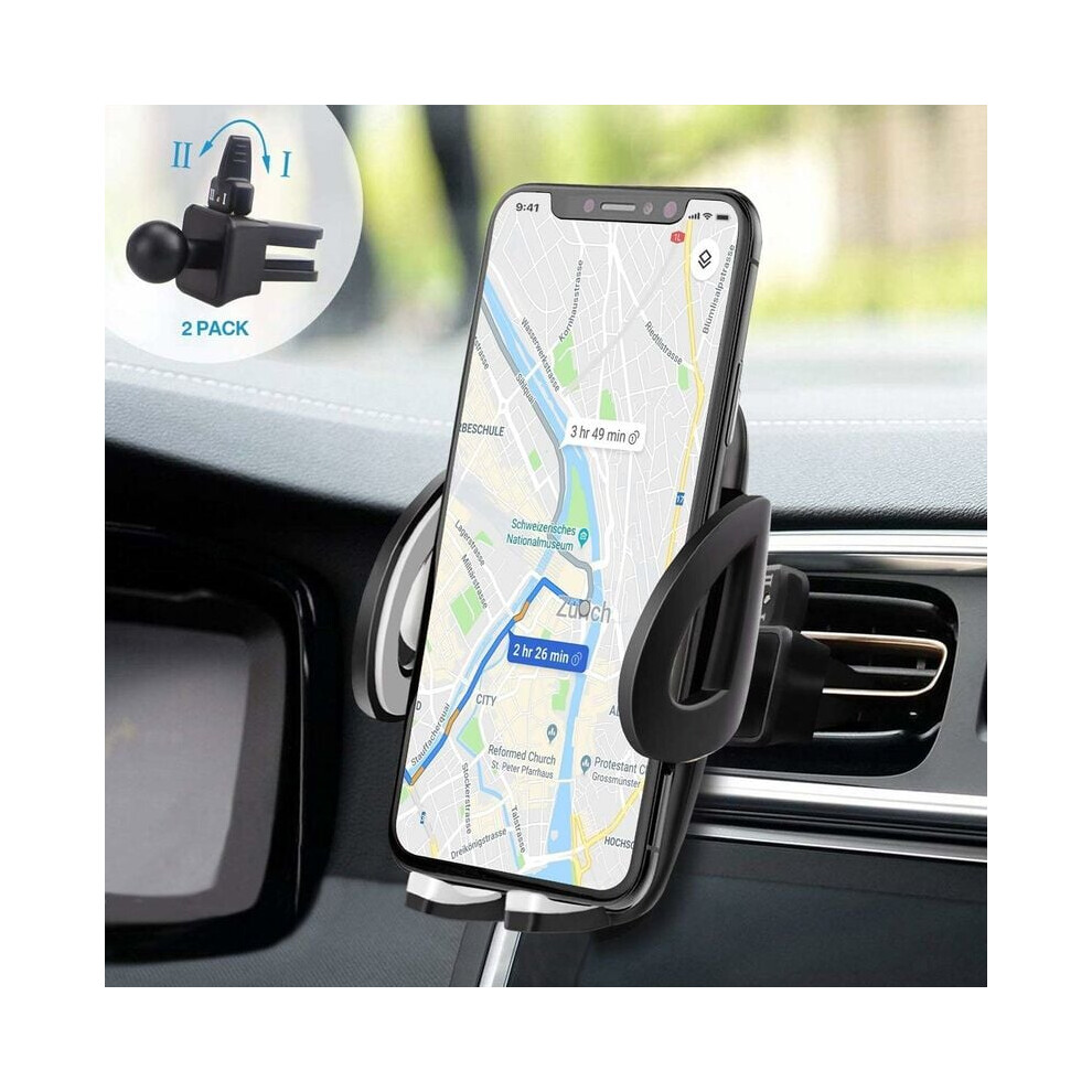 Car Phone Mount, Universal Smartphones Air Vent Holder With Ergonomic Reach And High Stability Due To Strong Abs Material 9169997243195