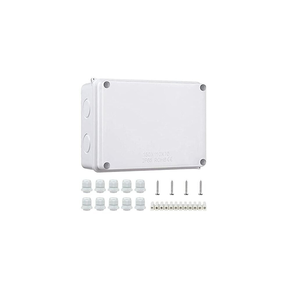 Electrical Enclosure For Indoor Outdoor Use, Abs Plastic Surface-Mounted Project Box, Universal Waterproof Ip65 Diy Case, Dustproof Anti-Corrosion 9340959642069