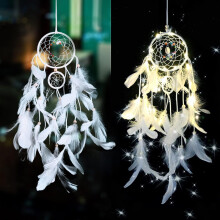 Dream Catchers, Feather Handmade with LED Lights for a Bohemian Decor Experience Rooted in Tradition