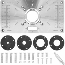 Placa profissional para marcenaria, placa de inserção multifuncional para mesa de tupia com ajuste fácil para montagem da tupia.