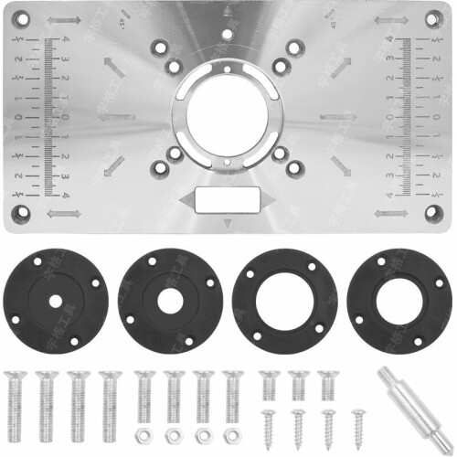 Professional Woodworking Plate, Multifunctional Router Table Insert Plate with Easy Adjustment for Router Mounting