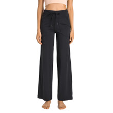 Yogabukser med vide ben for kvinner, 4-veis stretch, ikke gjennomsiktig, med dype lommer, Athleisure Wear, allsidige joggebukser for sport og