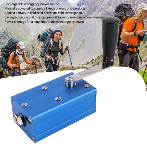 Emergency Hand Generator Phone Charger with COB Light Compact & High Capacity 2