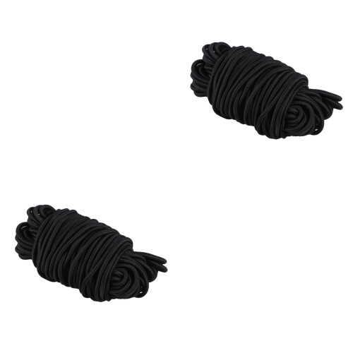 2Stk Elastisches Gummiband Schwarz Mit Dehnung Für Zuhause 2