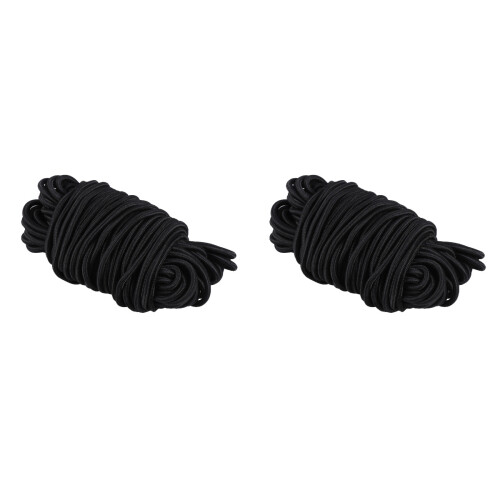 2Stk Elastisches Gummiband Schwarz Mit Dehnung Für Zuhause 1
