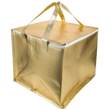 4St Draagbare Gouden Geïsoleerde Tas Voor Picknick En Voedselbezorging