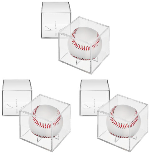 6Stk Baseball Display Case Klar Schutzhülle Für Autogramme 1