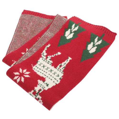 2Stk Roter Kinder Winterschal Strick Warm Weihnachtsmütze