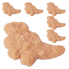 6Stk Langlebige PVC Chicken Nuggets Modell Für - Und Partydeko